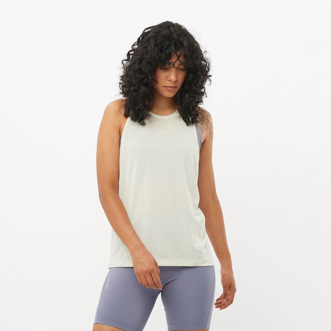Linne Salomon Shakeout Core Tank Top Vit | LC2476200