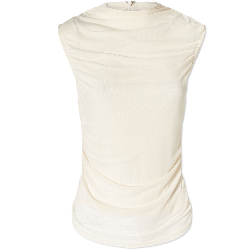 Linne Miaou Miaou Cam Mesh Top, Size Large Beige | 7093PM2CRM
