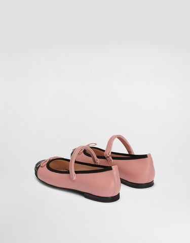 Tillbehör Dolce & Gabbana Dolce & Gabbana Patent Leather and Calfskin Ballet Flats Rosa | D11273A79248B966, 2