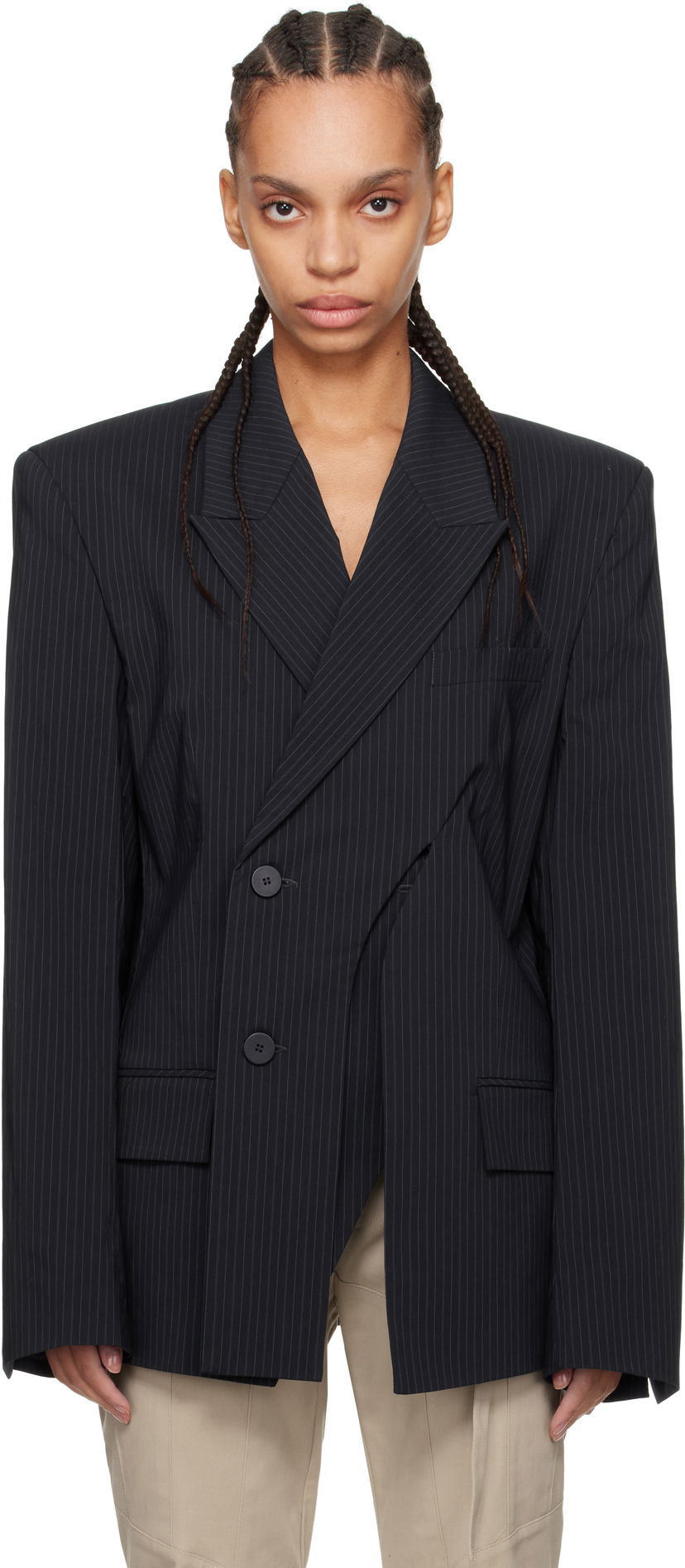 Rockar Ottolinger Ottolinger Oversize Split Blazer Svart | 12360072301