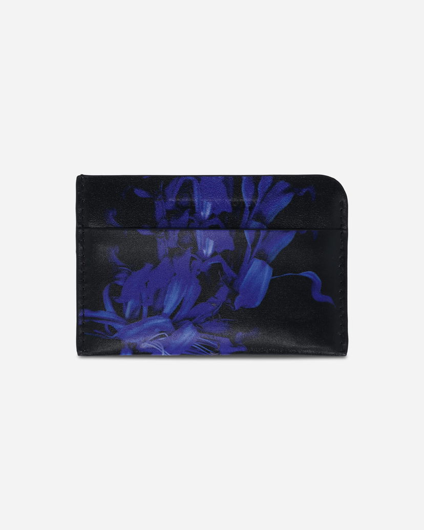 Plånbok Dries Van Noten Floral Print Leather Cardholder Svart | 252-022100-598 504