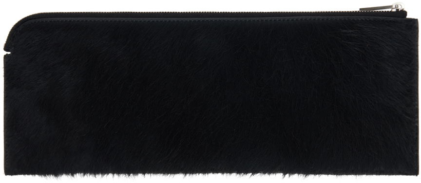 Plånbok Rick Owens Leather Zip Pouch Wallet Svart | RA01D0415 LHL, 1