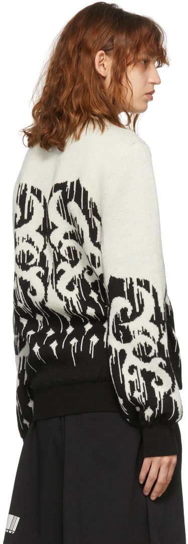 Sweater VETEMENTS Slavic Graphic Print Knit Sweater Beige | VL12KN100B, 2