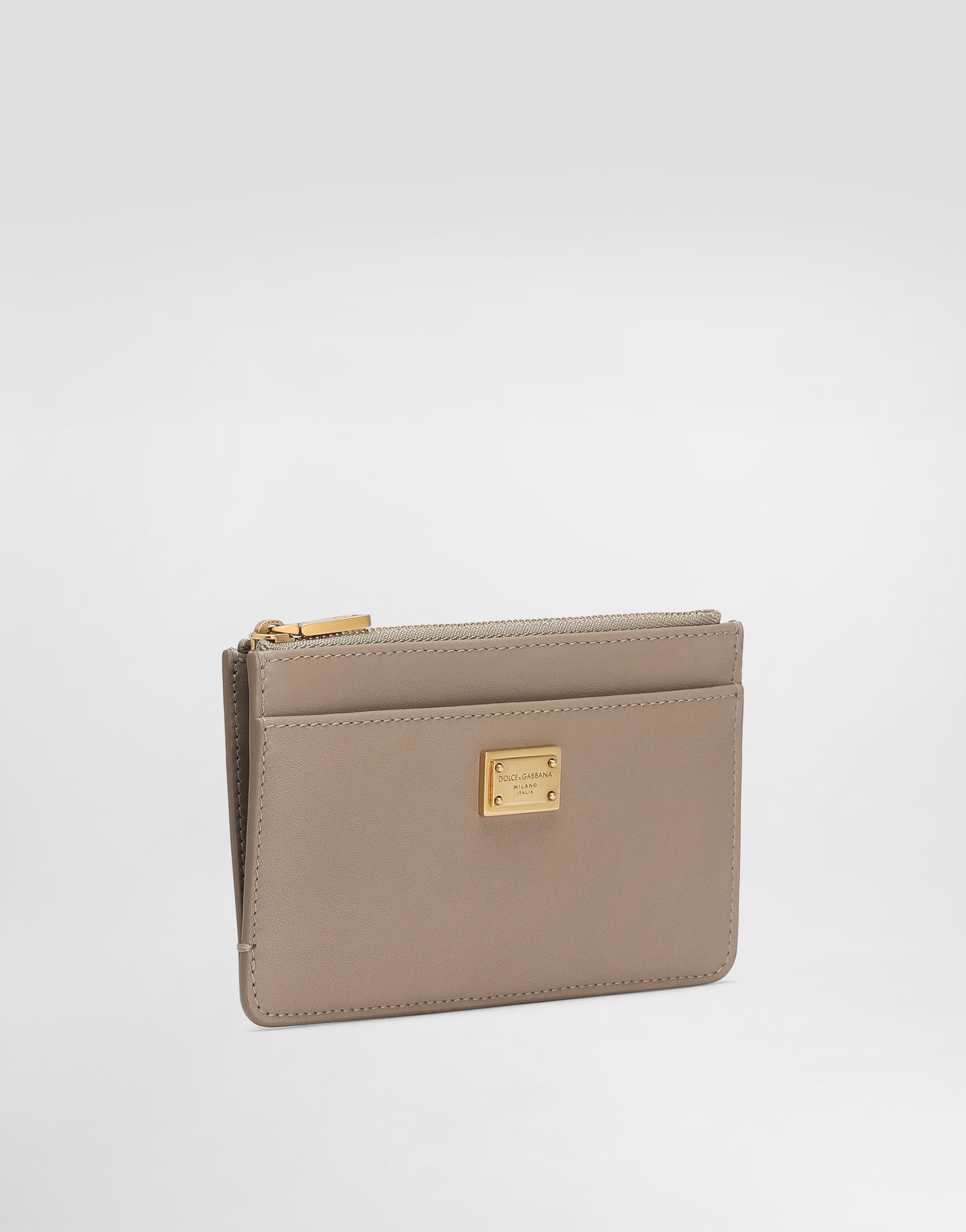 Plånbok Dolce & Gabbana Dolce & Gabbana Plongé Calfskin Card Holder Beige | BI1261A9S258I399, 1