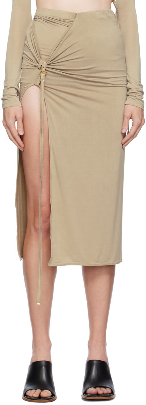 Kjol Jacquemus Le Chouchou 'La Jupe Pareo Croissant' Midi Skirt Grön | 23H233SK044-2307, 0