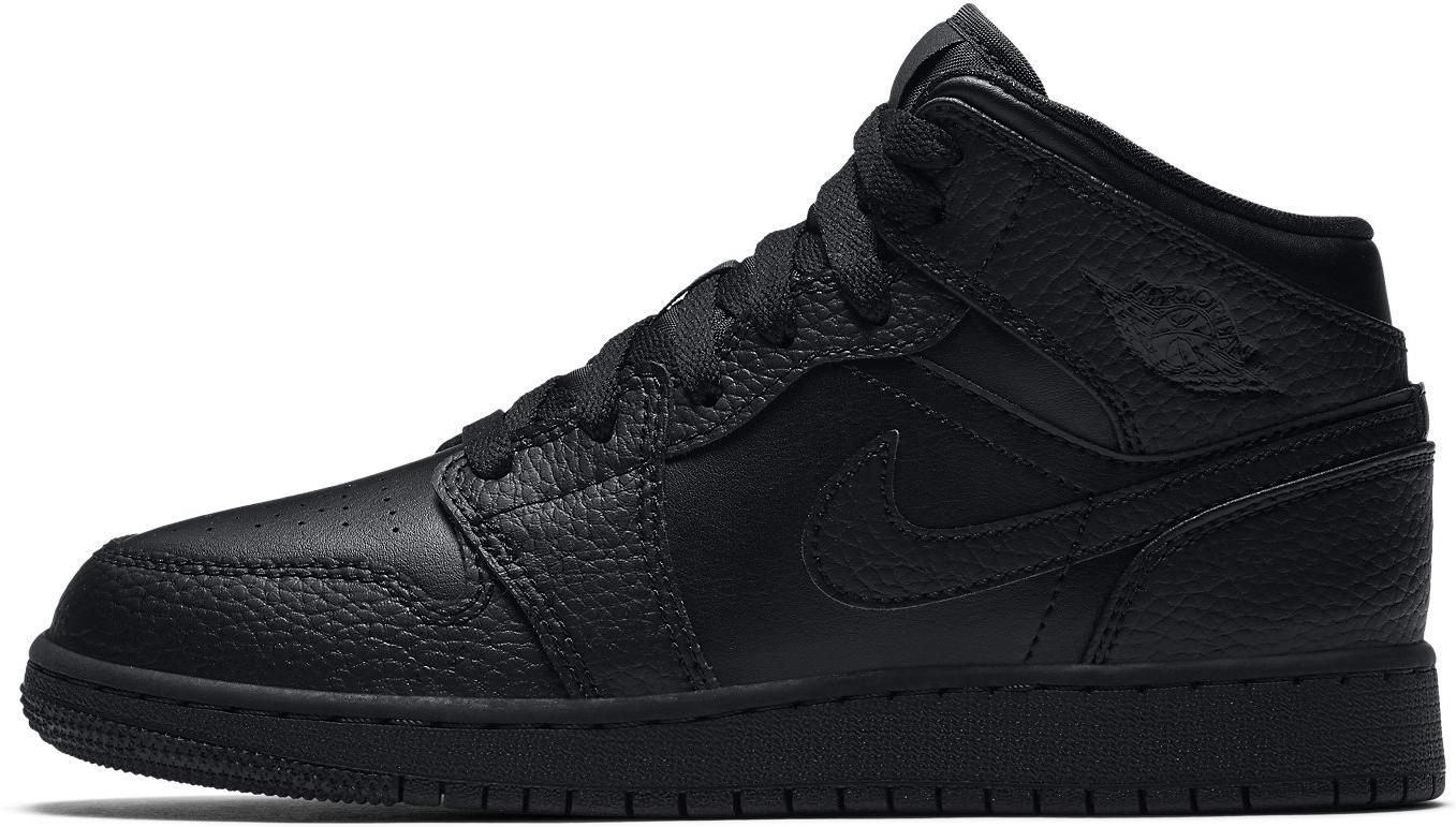 Sneakers och skor Jordan Air Jordan 1 Mid GS "Triple Black" Svart | 554725-091, 0