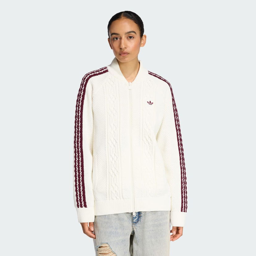 Sweater adidas Performance Adidas Originals Archive Cutline Knit Track Top Vit | KS7804