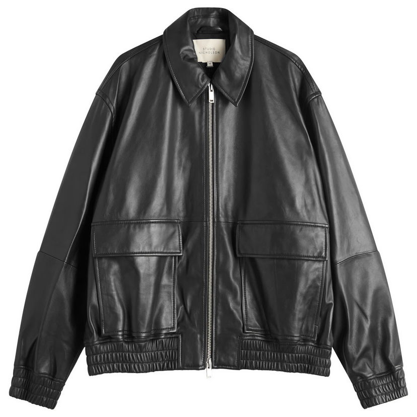 Bomberjacka Studio Nicholson Studio Nicholson Bomber Jacket, Size Large Svart | PISTONSNM-1115-BLK