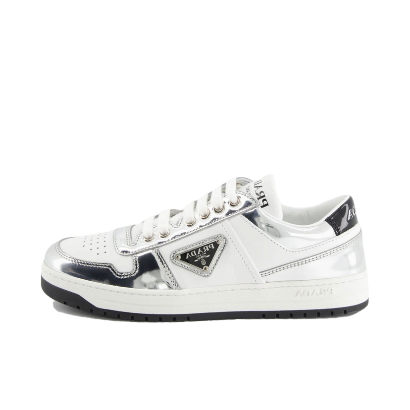 Sneakers och skor Prada Downtown Low Top White Metallic Silver W Metallisk | 1E792M 3LL2 F0J36