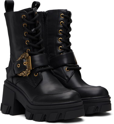Sneakers och skor Versace Versace Jeans Couture Baroque Buckle Drew Boots Svart | E79VA3S86_E71570, 3
