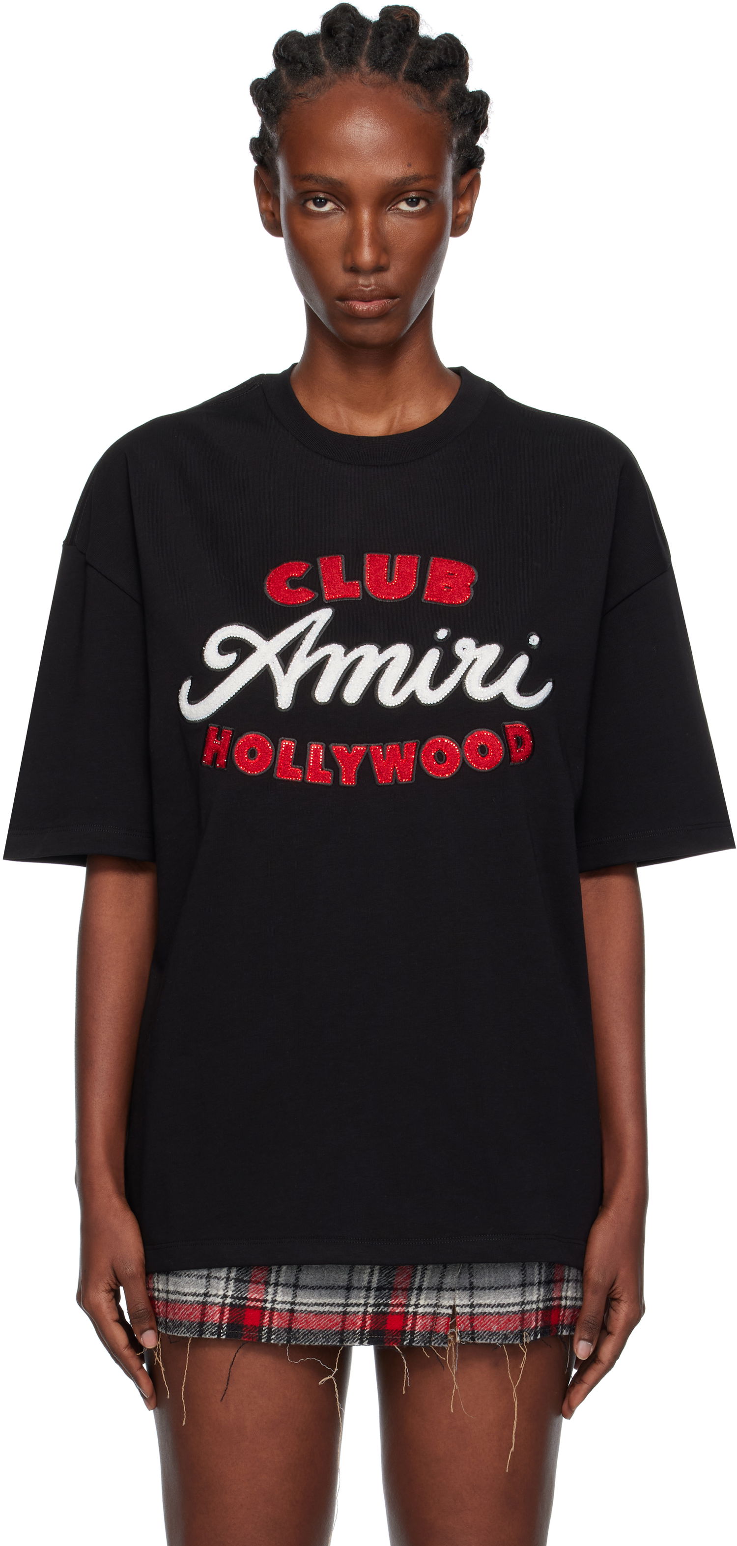 T-shirt AMIRI Amiri Club Oversized T-Shirt Svart | AMJYTE1243, 0