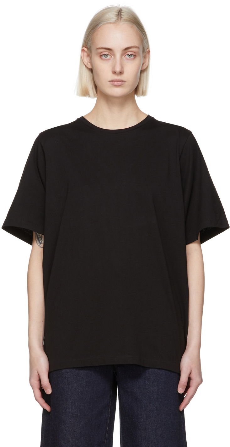 T-shirt TOTEME TOTEME Oversized T-Shirt Svart | 211-472-770