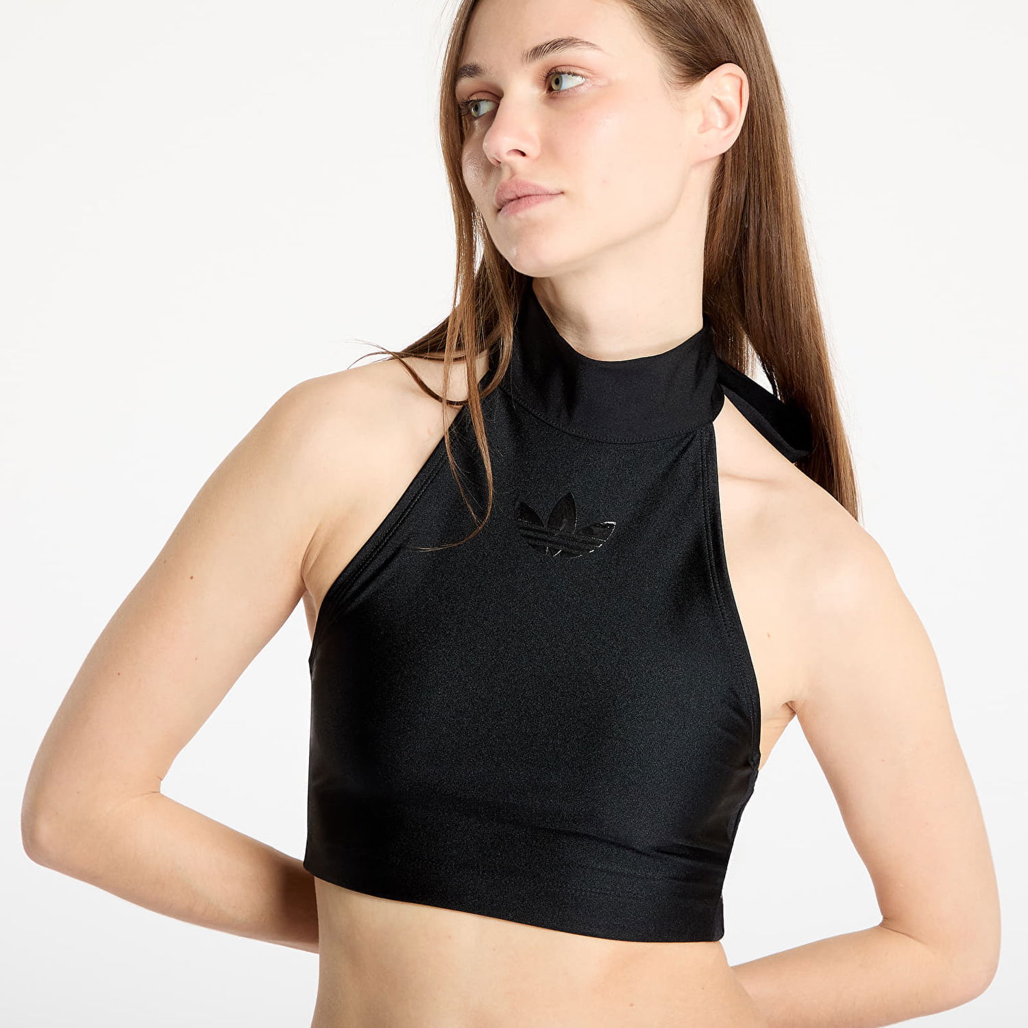 Crop top adidas Performance Women's Crop Top with Tie-Neck Svart | JJ3182, 1