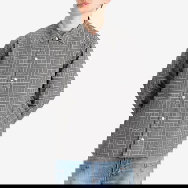 Vindjacka KENZO Kenzo Men's Weave Coach Jacket, Size Large Grå | FF55BL0619NJ-96, 2