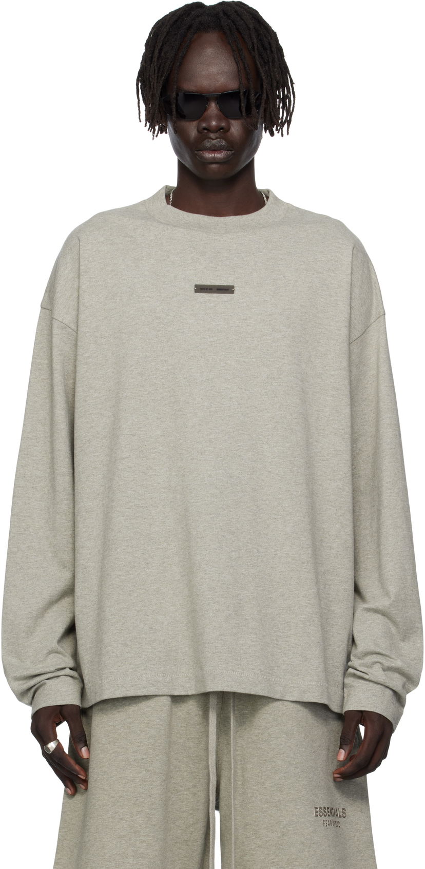 T-shirt Fear of God ESSENTIALS Classic Fit Long Sleeve Tee Grå | 125SP254205F