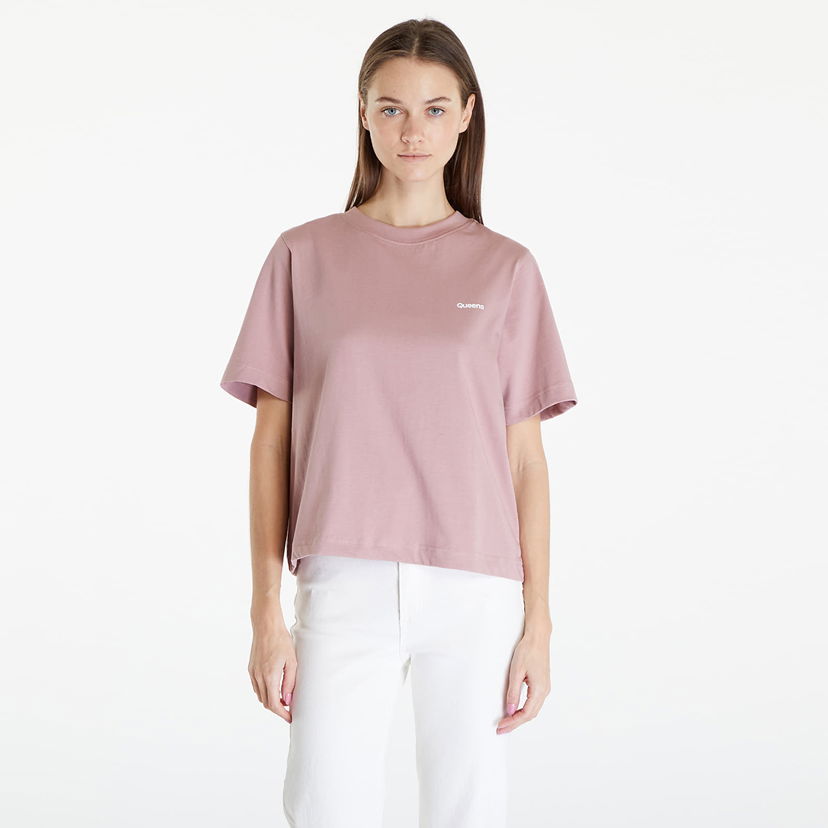 T-shirt Queens Essential T-Shirt With Contrast Print Pink Rosa | QNS_020