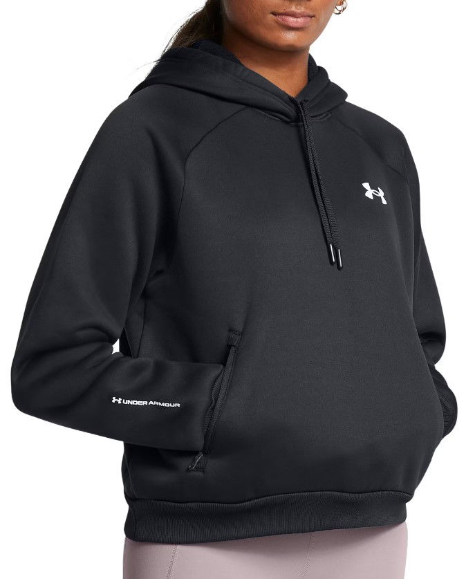 Sweatshirt Under Armour Hoodie Women's Fleece Svart | 1386504-001
