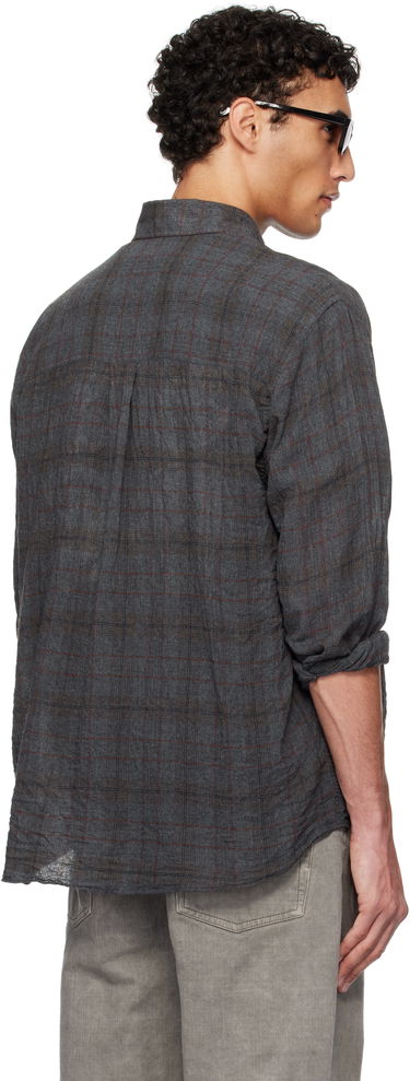 Skjorta OUR LEGACY Our Legacy Above Check Linen Shirt Grå | M2252ASB, 2