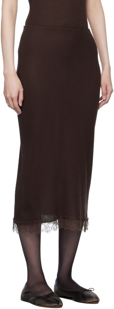 Kjol The Row The Row Indira Midi Skirt Brun | 8438-Y136, 1