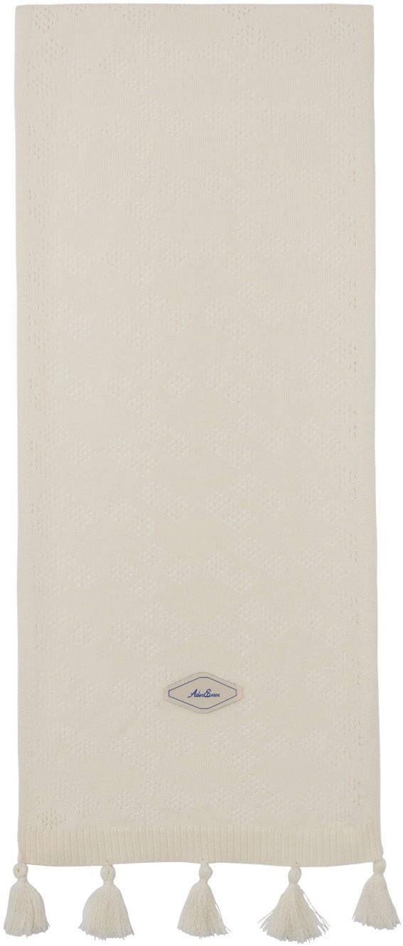 Halsduk ADER ERROR Knitted Tassel Scarf Beige | BMADSSAC0402IV