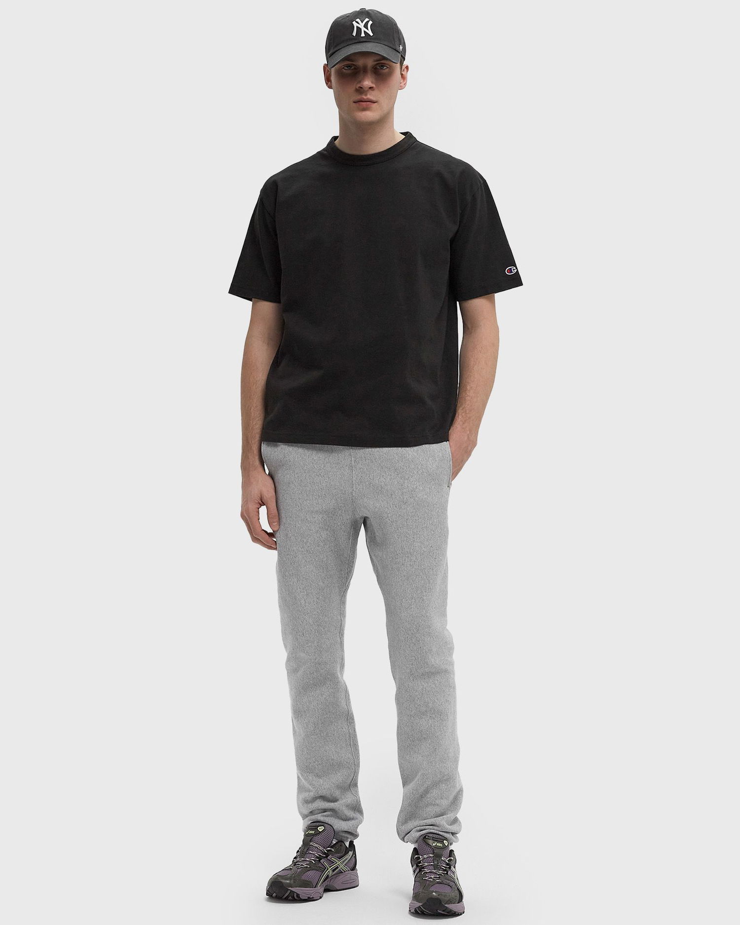 Träningsbyxor Champion Elastic Cuff Sweatpants XXL Grå | C5A201-X2UC, 1
