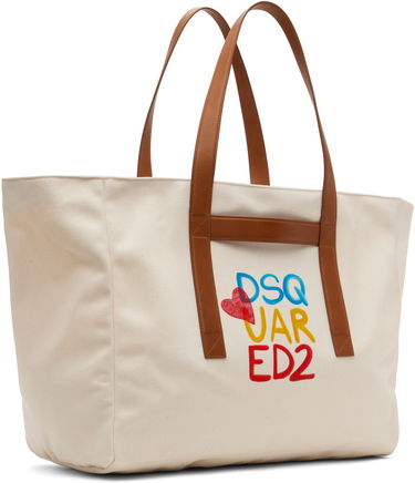 Tygpåse DSQUARED2 Dsquared2 Summer Lovers Canvas Tote Bag Vit | SPM0104-00308367-5089, 1