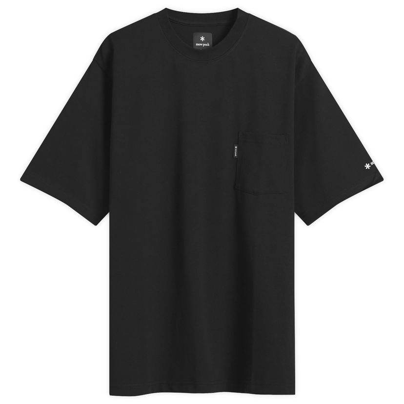 T-shirt Snow Peak Pocket T-Shirt, Size Small, Snow Peak Svart | NSD-TS-25AU001-BLK