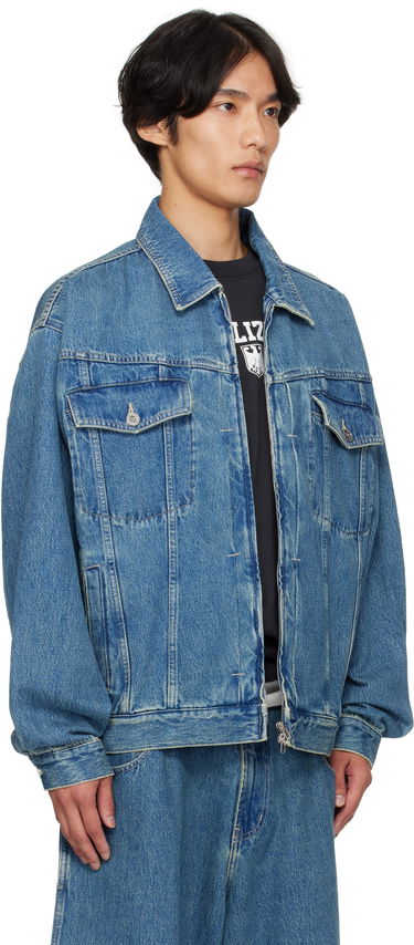 Jacka VETEMENTS Hip-Hop Denim Jacket Blå | UH76DJ250VB, 1