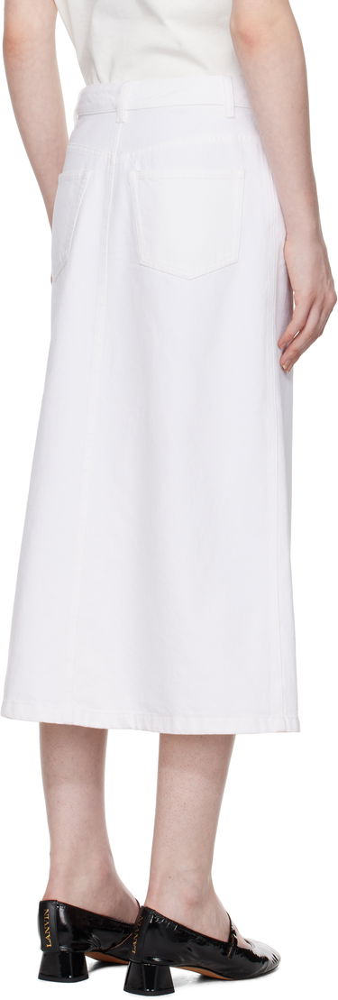 Kjol A.P.C. Denim Midi Skirt with Front Slit Vit | COGZV-F06423, 2