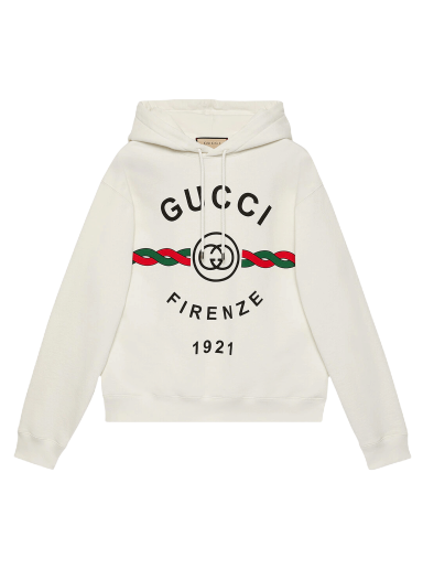 Sweatshirt Gucci Firenze 1921 Hooded Sweatshirt Vit | 646953 XJD7O 9095
