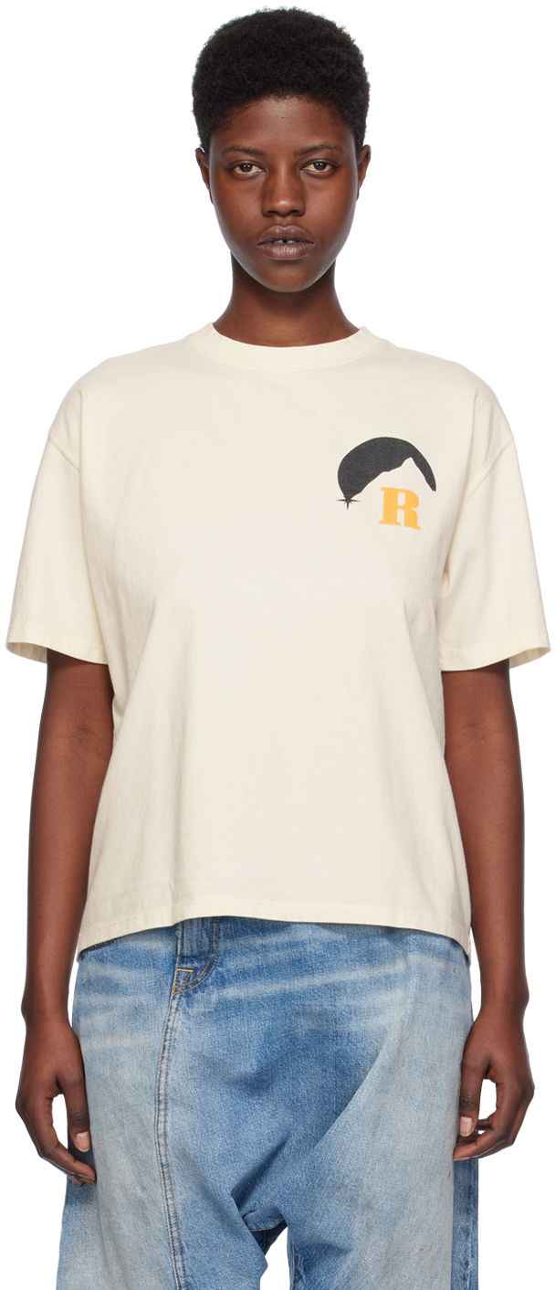 T-shirt Rhude Moonlight T-Shirt "Off-White" Vit | RHPS24TT02012611