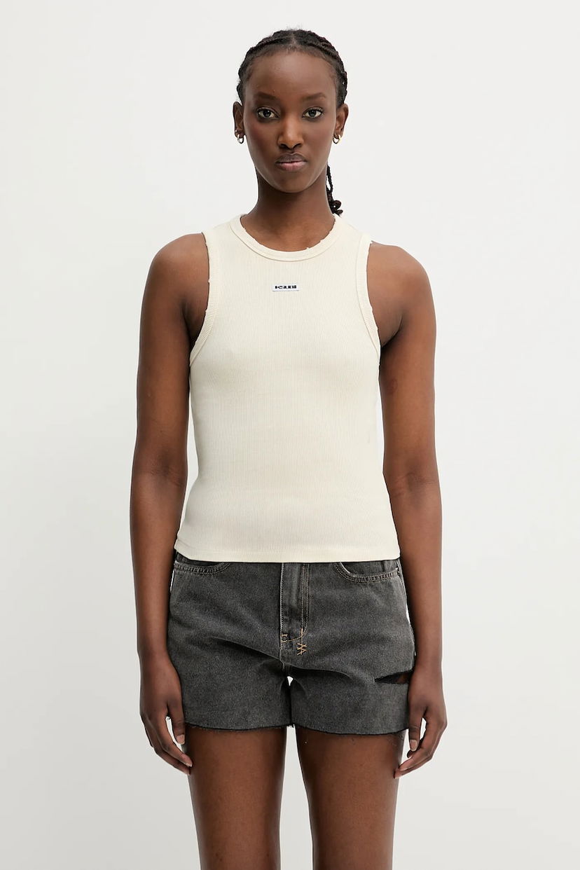 Linne Ksubi KSUBI Labels Syndicate Tank Top Beige | WSP25SI004