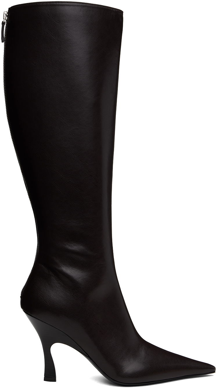 Kläder Stella McCartney Stella McCartney Elsa Knee-High Heeled Boots Svart | 810457AP0250