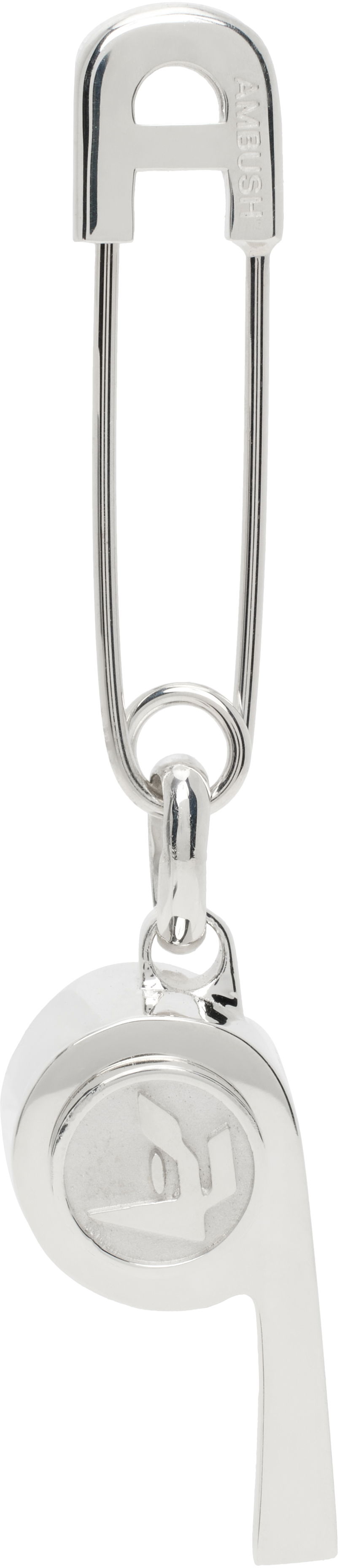 Nyckelringar Ambush AMBUSH Whistle Charm Single Earring Metallisk | BMOD001F24SIL0017200