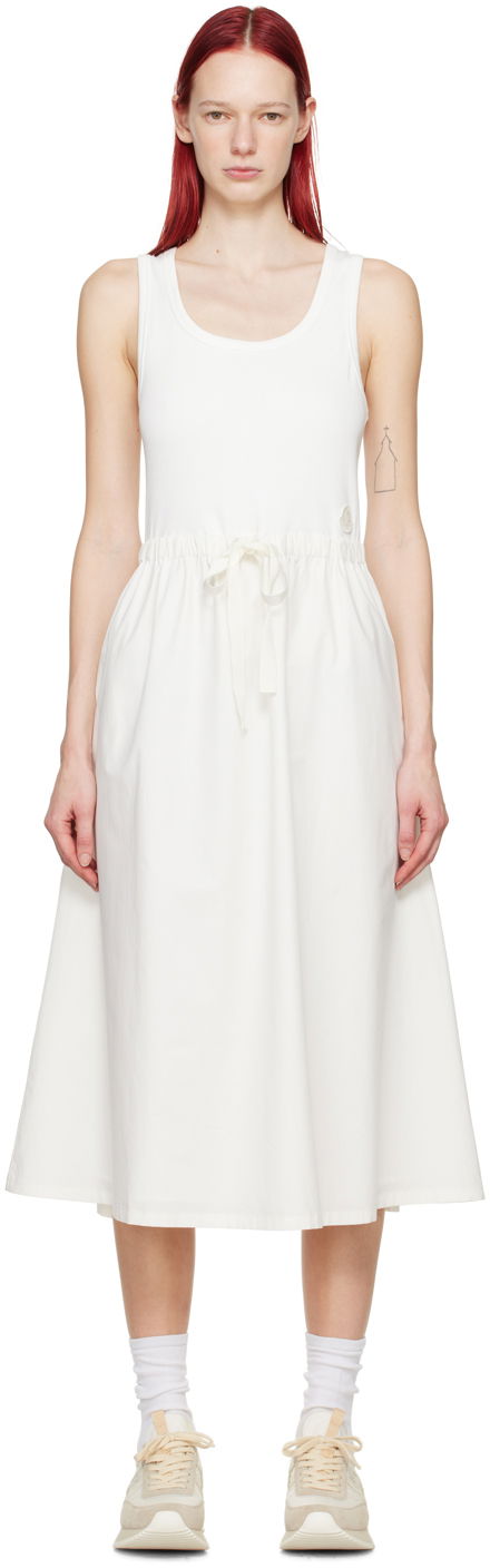 Klä Moncler White Paneled Midi Dress Vit | J10938I0002089AK6