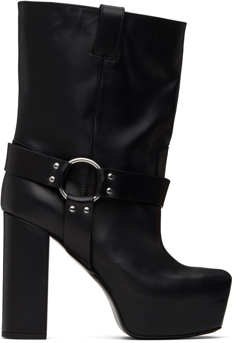 Kläder R13 R13 Sid Heeled Harness Boots Svart | R13S115-S001A