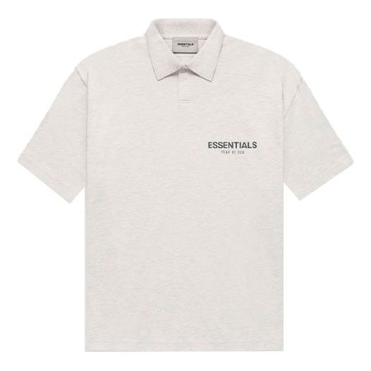 Polotröja Fear of God Essentials Polo Shirt Grå | FOG-FW21-594