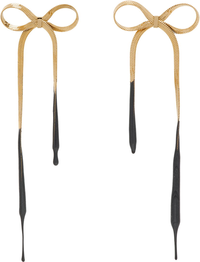 Örhängen Ottolinger Ottolinger Laced Bow Earrings Svart | 12590032501