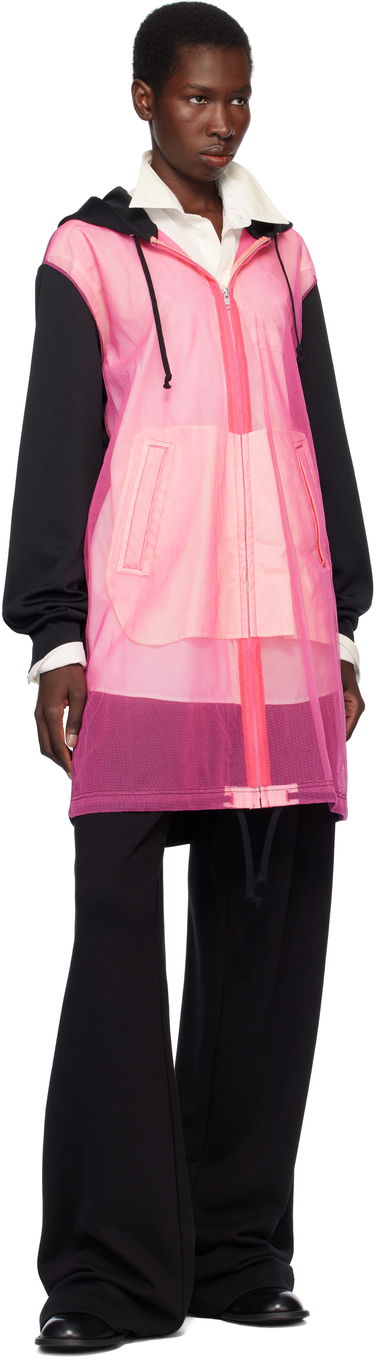 Sweatshirt Comme des Garçons Homme Plus Thick & Tulle Zip-Up Hoodie Rosa | PO-T031-051, 3