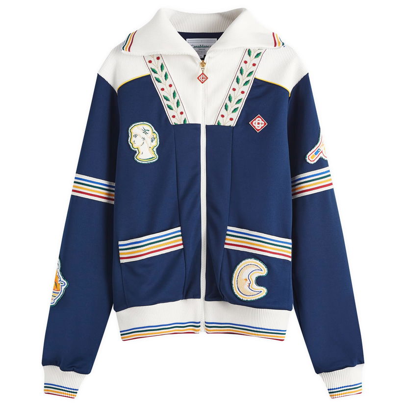 Jacka Casablanca Varsity Track Jacket Mörkblå | MF24-JTP-284-01