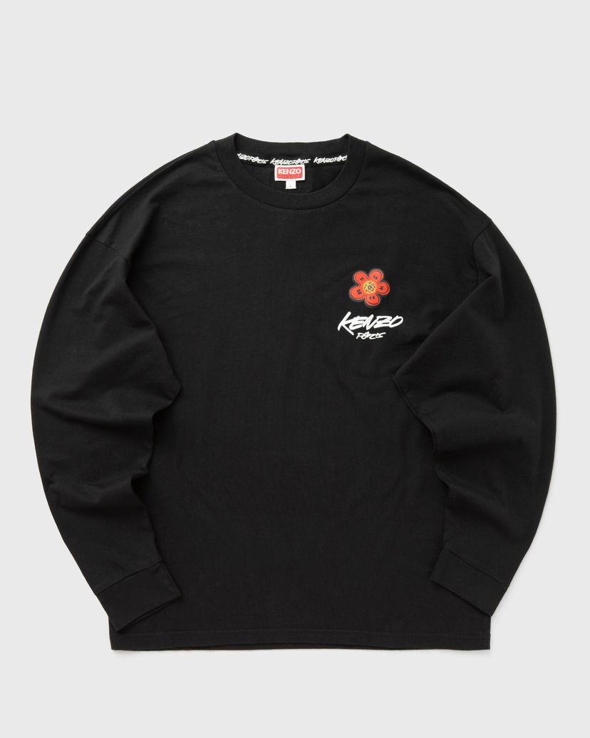 T-shirt KENZO Kenzo Futura Relax Long Sleeve T-Shirt Svart | FF65TL3514SG.99J