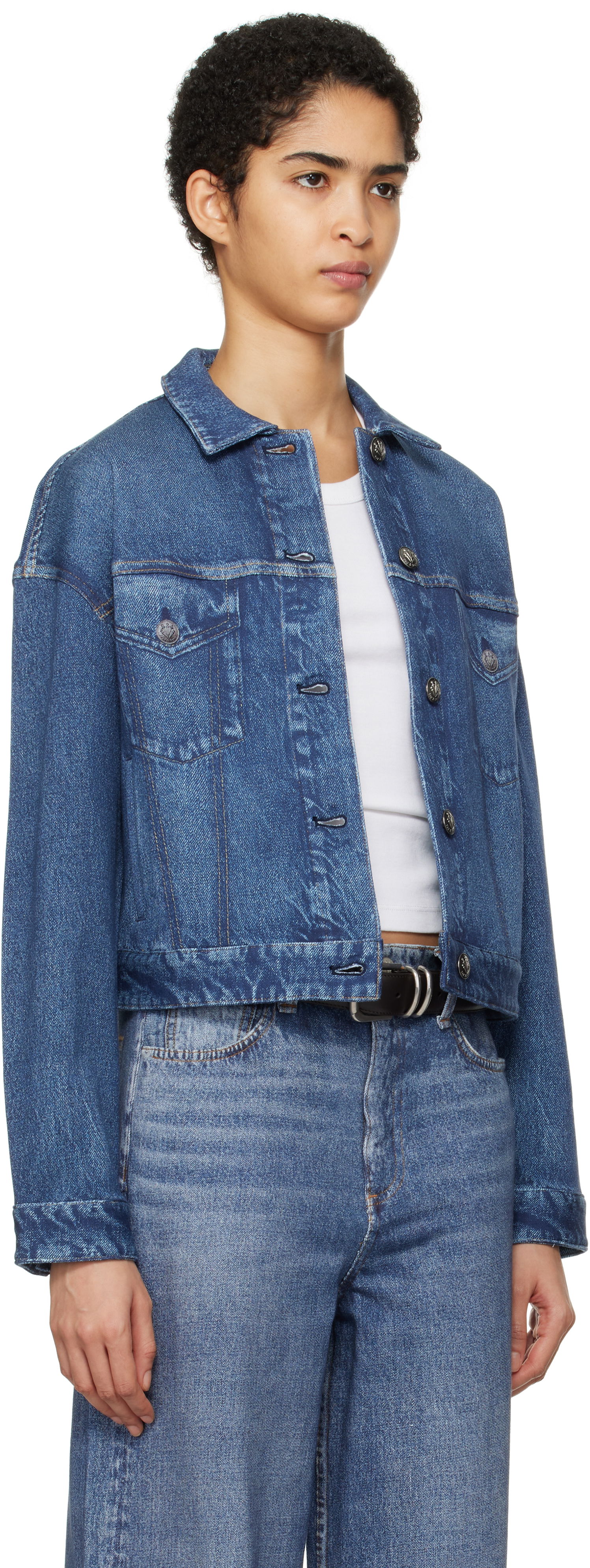 Jacka rag & bone Rag & Bone Miramar Fleece Trucker Jacket Blå | WCW24H40038203, 1