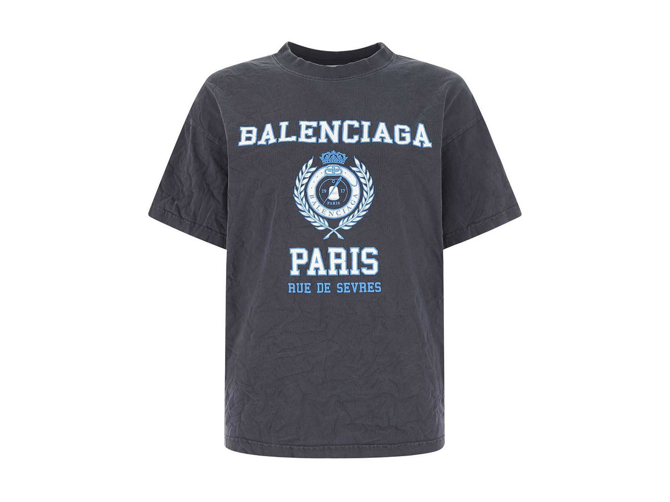 T-shirt Balenciaga College 1917 Medium Fit T-Shirt Mörkblå | 612965TMV954140, 0