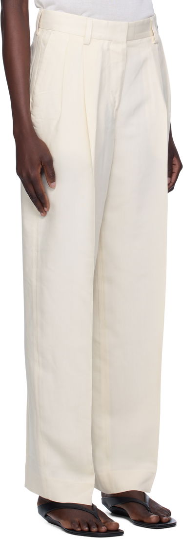 Byxor TOTEME TOTEME Double-Pleat Straight-Leg Trousers Svart | 252-WRB0289-FB0459, 4