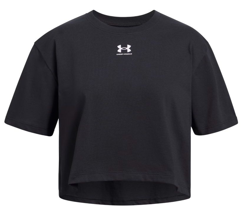 Crop top Under Armour Rival Short Sleeve T-Shirt Svart | 1389755-001