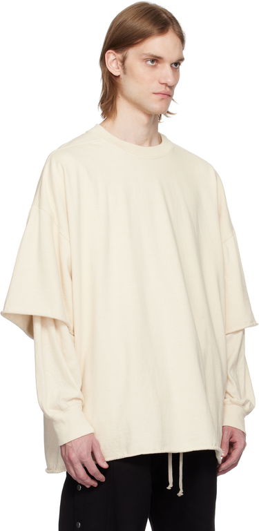 Sweatshirt Rick Owens Rick Owens DRKSHDW Tommy Hustler Double Sleeve T-Shirt Beige | DU01E3266 RIGRNN, 1