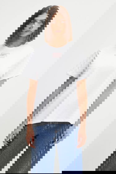 T-shirt GANNI GANNI Basic Jersey Collage Relaxed T-Shirt Vit | T4157, 2