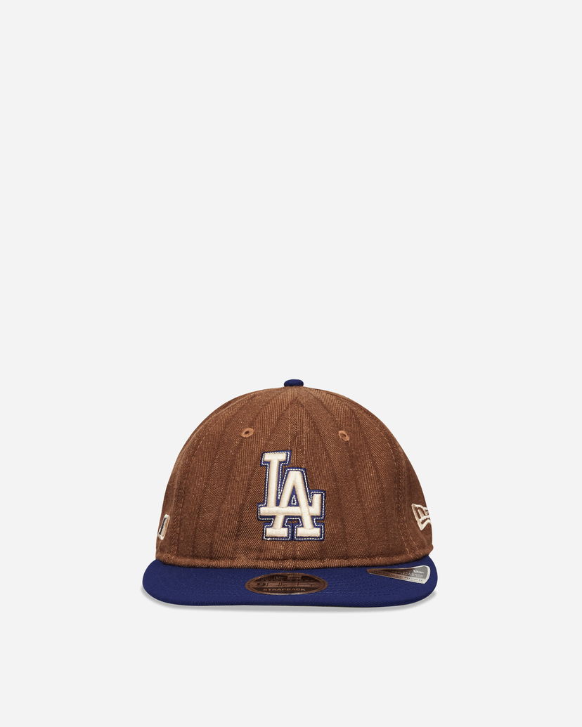Keps New Era LA Dodgers Three Looms x MLB Wool Pinstripe 9FIFTY Cap Brun | IY70 201