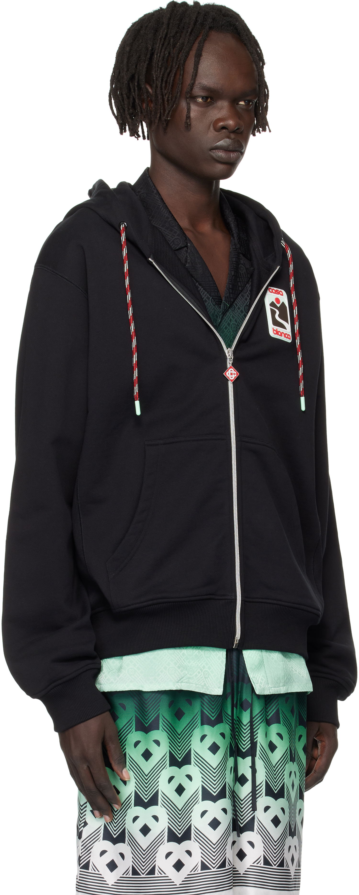 Sweatshirt Casablanca Casablanca Sunset Valley Zip Hoodie Svart | U-MPF25-JTP-150-01, 1