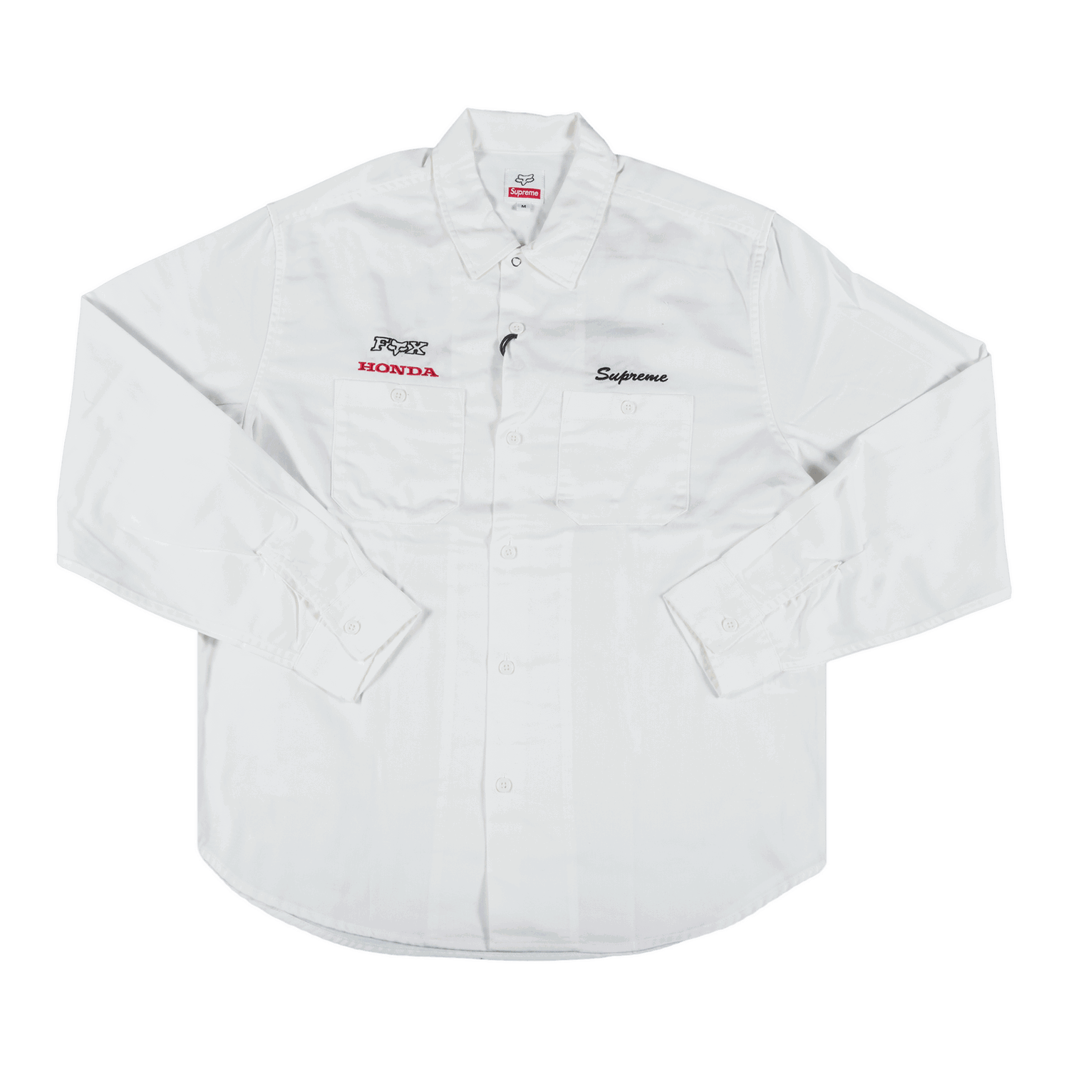 Skjorta Supreme Honda Fox Racing x Work Shirt Vit | FW19S25 WHITE, 0